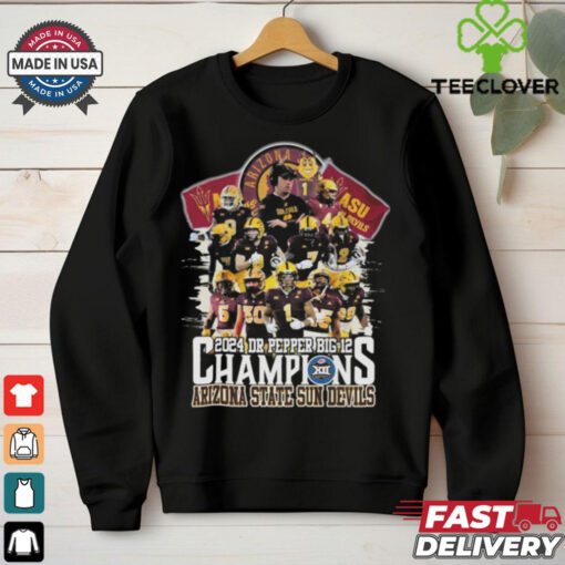 Arizona State Sun Devils Dr. Pepper Big 12 Champions Of 2024 T Shirt