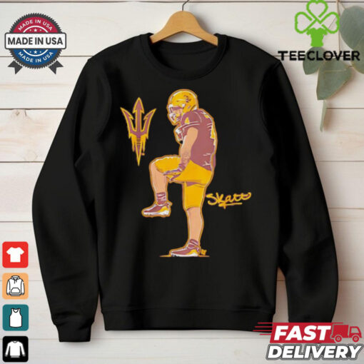 Arizona State Sun Devils Football Cam Skattebo superstar pose signature shirt