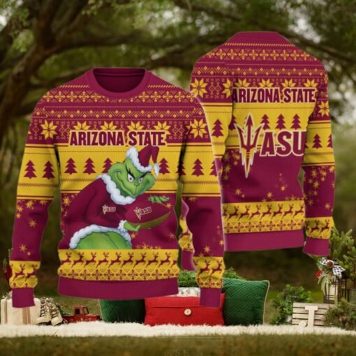 Arizona State Sun Devils Grinch Ugly Christmas Sweater