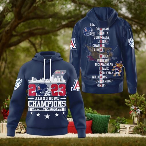 Arizona Wildcats 2023 Alamo Bowl Champions Hoodie T Shirt