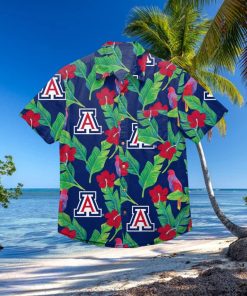 Arizona Wildcats Floral Hawaiian Shirt