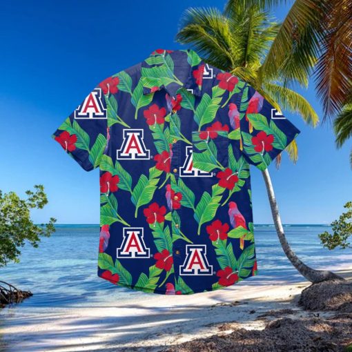 Arizona Wildcats Floral Hawaiian Shirt