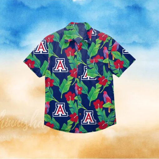 Arizona Wildcats Floral Hawaiian Shirt