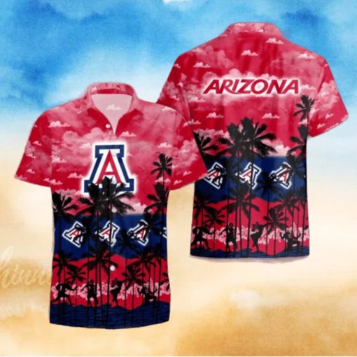 Arizona Wildcats Palms Tree Hawaiian Shirt