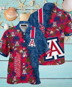 Arizona Wildcats Red Blue Tropical Summer Hawaiian Shirt