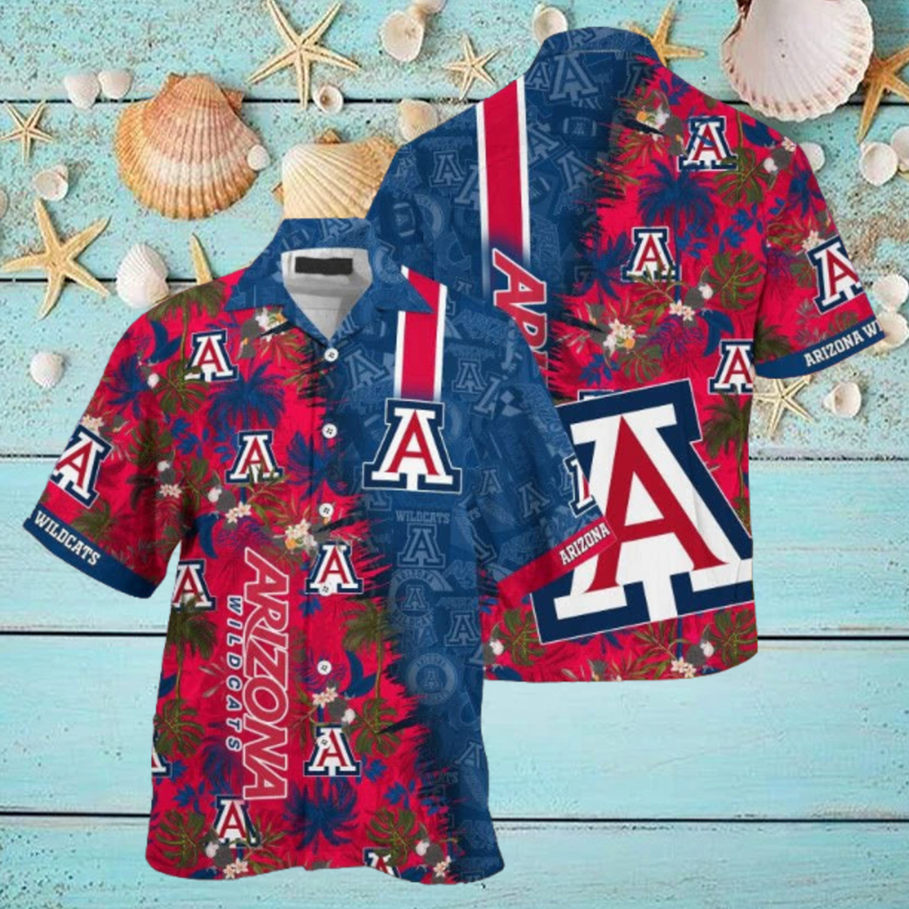 Arizona Wildcats Red Blue Tropical Summer Hawaiian Shirt Arizona Wildcats Red Blue Tropical Summer Hawaiian Shirt