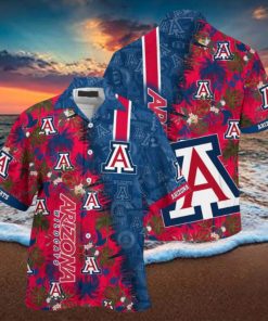 Arizona Wildcats Red Blue Tropical Summer Hawaiian Shirt