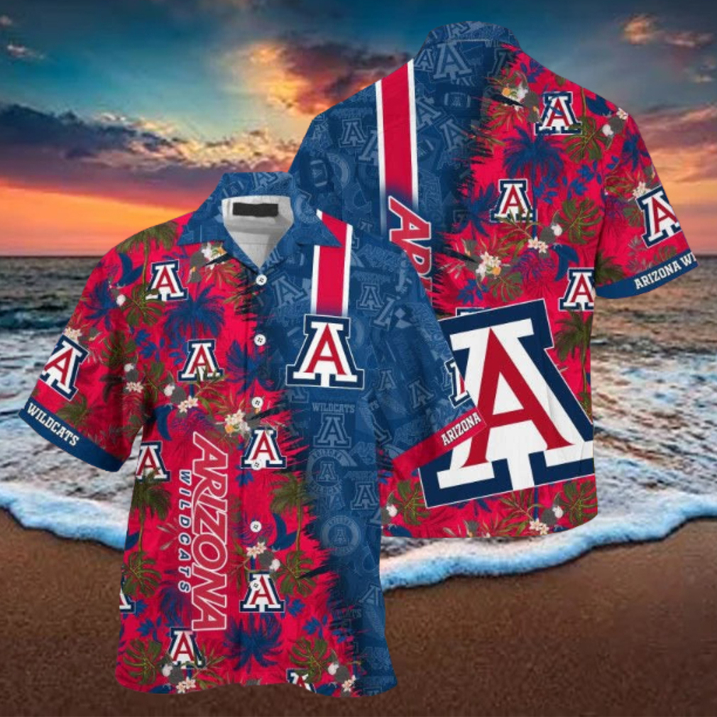 Arizona Wildcats Red Blue Tropical Summer Hawaiian Shirt Arizona Wildcats Red Blue Tropical Summer Hawaiian Shirt