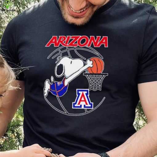 Arizona Wildcats basketball Snoopy dunk logo shirt