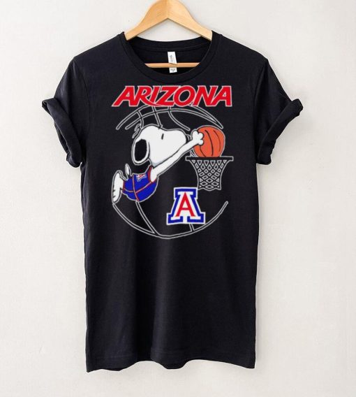 Arizona Wildcats basketball Snoopy dunk logo shirt