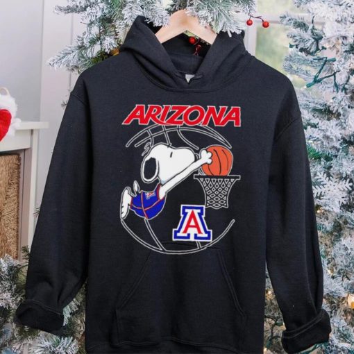 Arizona Wildcats basketball Snoopy dunk logo shirt