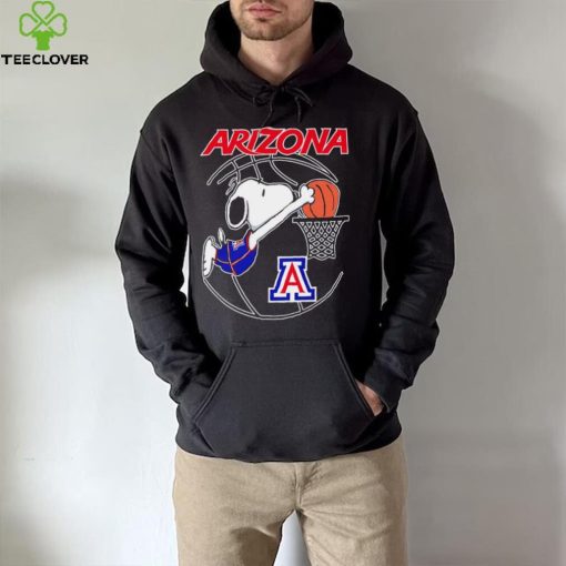 Arizona Wildcats basketball Snoopy dunk logo shirt