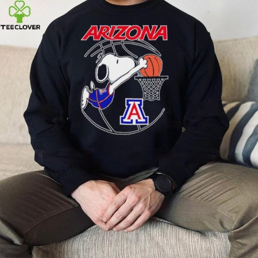 Arizona Wildcats basketball Snoopy dunk logo shirt