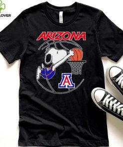 Arizona Wildcats basketball Snoopy dunk logo shirt