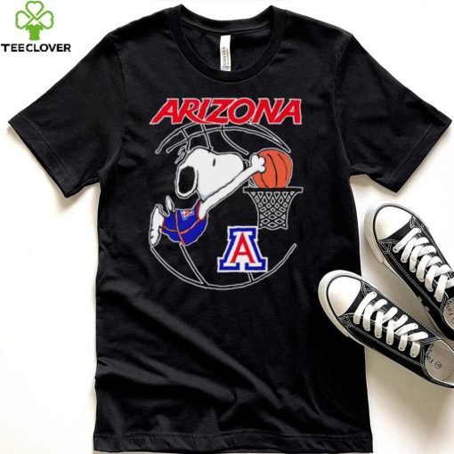 Arizona Wildcats basketball Snoopy dunk logo shirt