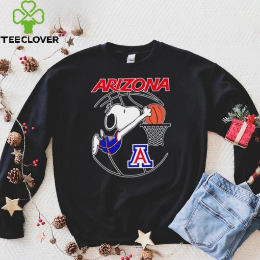 Arizona Wildcats basketball Snoopy dunk logo shirt