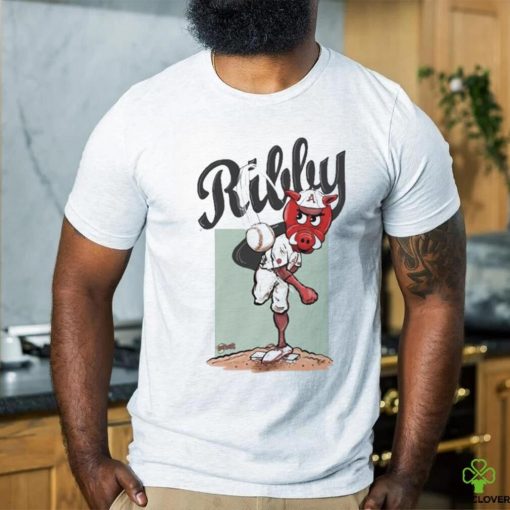 Arkansas HogToons Throwing Ribby Raglan Shirt