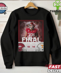 Arkansas Razorback wins 19 14 Tennessee football 2024 game final score hoodie, sweater, longsleeve, shirt v-neck, t-shirt