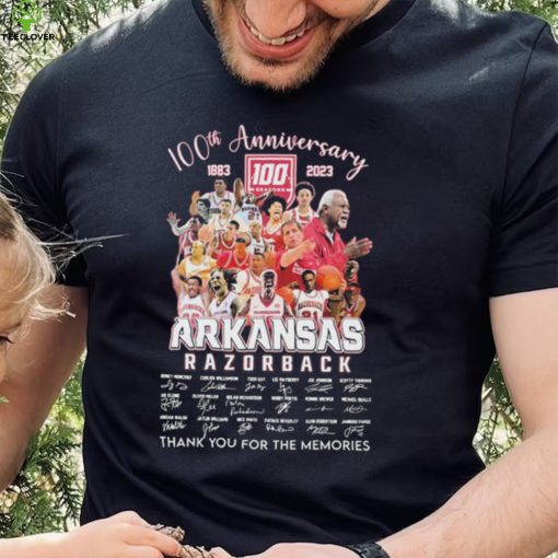 Arkansas Razorbacks 100th Anniversary 1883 2023 Thank You For The Memories Signatures Shirt