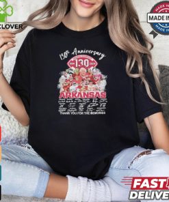 Arkansas Razorbacks 130th Anniversary 1894 2024 Thank You For The Memories Signatures Shirt