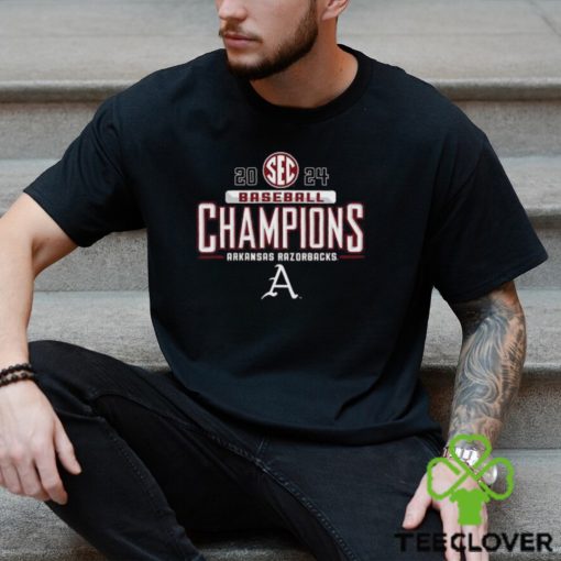 Arkansas Razorbacks 2024 SEC West Baseball Regular Season Champions Locker Room T Shirt