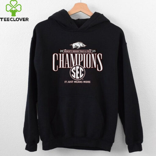 Arkansas Razorbacks 2025 SEC Women’s Indoor Track & Field Champions Locker Room T Shirt