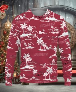 Arkansas Razorbacks Aloha Hawaii Beach Knitted Xmas 3D Sweater Gift Holidays