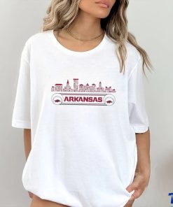 Arkansas Razorbacks Baseball Skyline Players Name Shirt