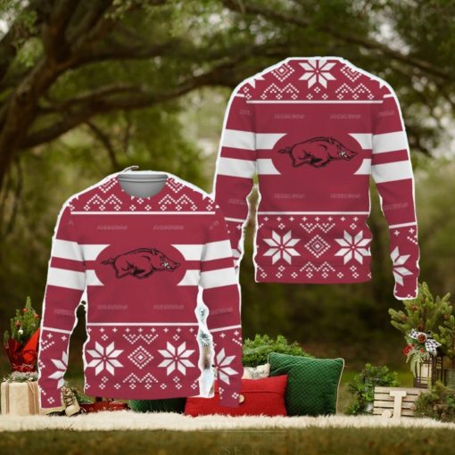 Arkansas Razorbacks Custom New Uniforms For Fan Gear Knitted Christmas Sweater