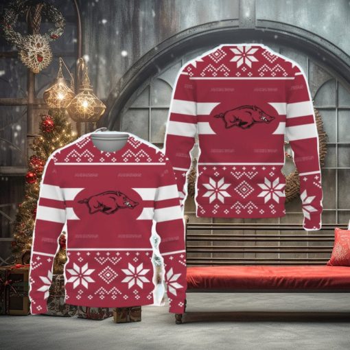 Arkansas Razorbacks Custom New Uniforms For Fan Gear Knitted Christmas Sweater