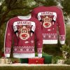Detroit Lions Logo Big Snowflake Pattern Ugly Christmas Sweater