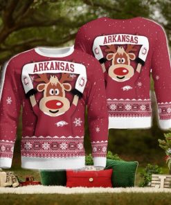 Arkansas Razorbacks Cute Reindeer Ugly Christmas Sweater Christmas Party Gift