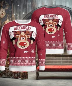 Arkansas Razorbacks Cute Reindeer Ugly Christmas Sweater Christmas Party Gift