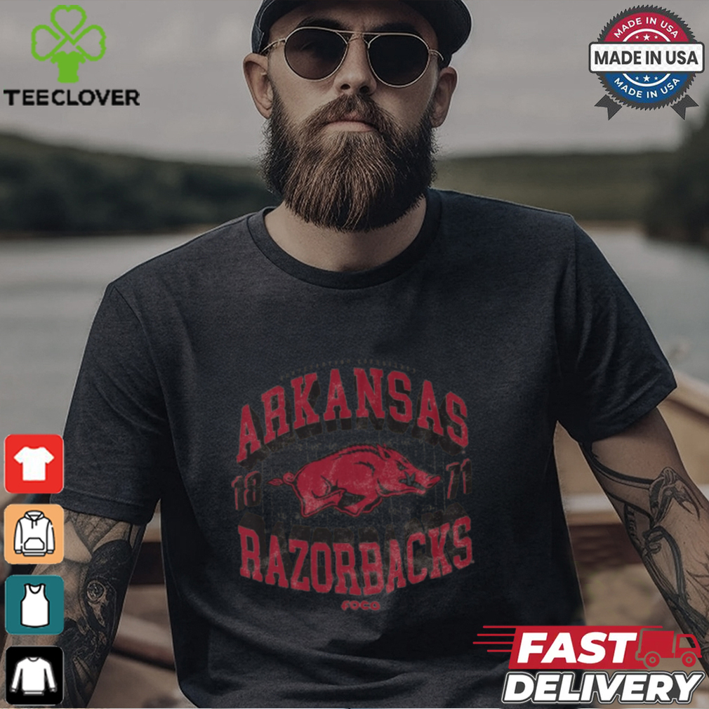 Arkansas Razorbacks Field Arched Wordmark T Shirt Arkansas Razorbacks Field Arched Wordmark T Shirt