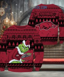 Arkansas Razorbacks Grinch NCAA Christmas Ugly Sweater