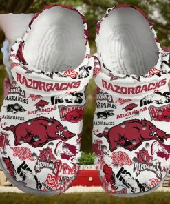 Arkansas Razorbacks NCAA White Crocs