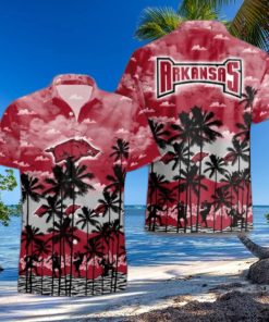Arkansas Razorbacks Palms Tree Hawaiian Shirt