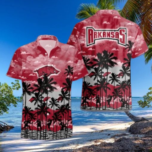 Arkansas Razorbacks Palms Tree Hawaiian Shirt