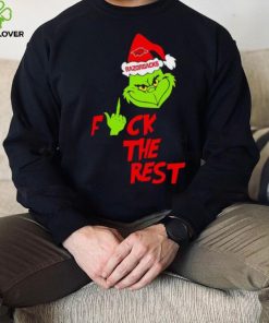 Arkansas Razorbacks Santa Grinch fuck the rest hoodie, sweater, longsleeve, shirt v-neck, t-shirt