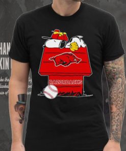 Arkansas Razorbacks Snoopy And Woodstock The Peanuts Baseball hoodie, sweater, longsleeve, shirt v-neck, t-shirt