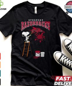 Arkansas Razorbacks Snoopy Painting Shirt