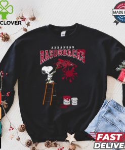 Arkansas Razorbacks Snoopy Painting Shirt
