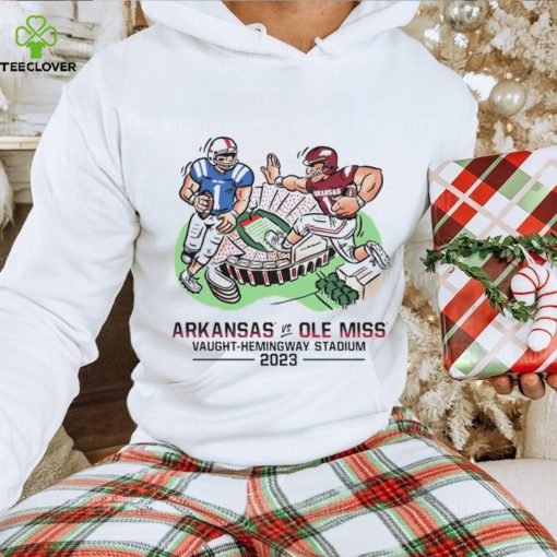 Arkansas Razorbacks vs Ole Miss Rebels Game Day 2023 Vaught Hemingway stadium hoodie, sweater, longsleeve, shirt v-neck, t-shirt