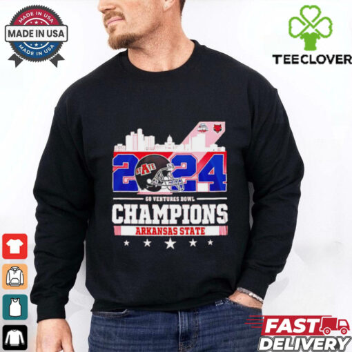 Arkansas State Football 68 Ventures Bowl Champions 2024 city skyline shirt