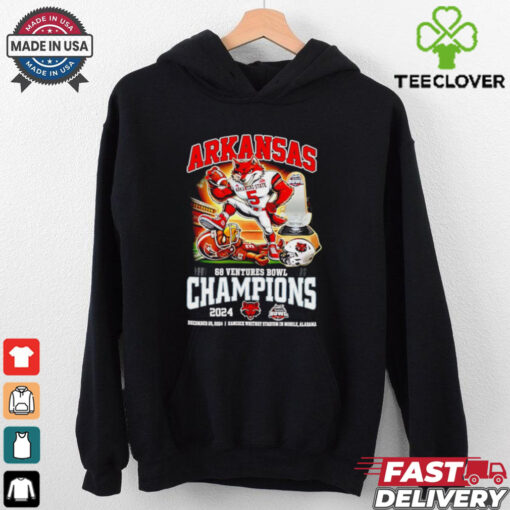Arkansas State Red Wolves 2024 68 Ventures Bowl Champions mascot shirt