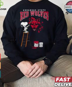Arkansas State Red Wolves Snoopy Painting Shirt