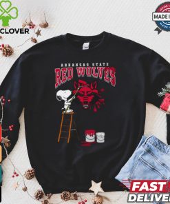 Arkansas State Red Wolves Snoopy Painting Shirt
