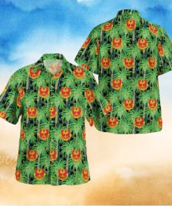 Army 82nd Airborne Division 320th Field Artillery Regiment Button Up Hawaiian Shirt Beach Gift