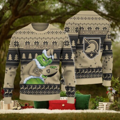 Army Black Knights Grinch Ugly Christmas Sweater