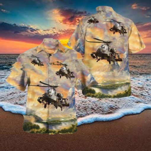 Army Boeing Ah 64 Apache Hawaiian Shirt Cheap